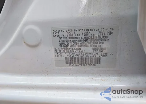 2024 Nissan Versa 1.6 Sv from USA, damaged, VIN 3N1CN8EV1RL870800